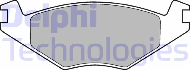 Тормозные колодки Delphi (Low-Metallic) передние для SEAT Ibiza II 1993-1999. Артикул LP505