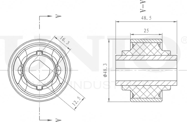 Сайлентблок рычага подвески (Unio). Артикул RMP-20342
