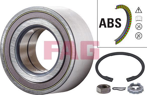 Ступичный подшипник (комплект) Fag передний для Citroen ZX 1991-1998. Артикул 713 6401 80