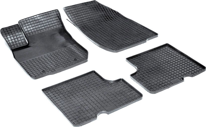 Коврики резиновые Seintex с узором сетка для салона Renault Logan I 2004-2013. Артикул 00413