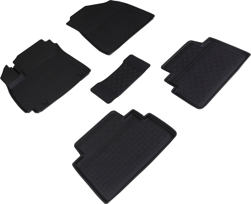 Коврики резиновые Seintex с высоким бортом для салона Kia Soul III 2019-2026. Артикул 92059