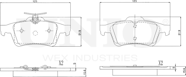 Колодки тормозные дисковые, комплект (Unio). Артикул BRP-20214