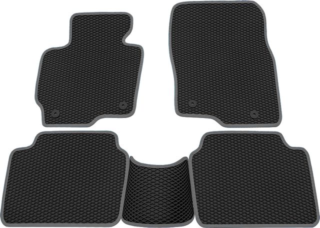 Коврики Rezkon EVA для салона Mazda CX-5 I 2012-2017 Серый кант. Артикул 9023020102