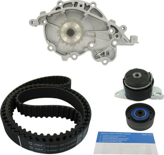 Помпа (водяной насос) с комплектом ремня ГРМ SKF. Артикул VKMC 06501