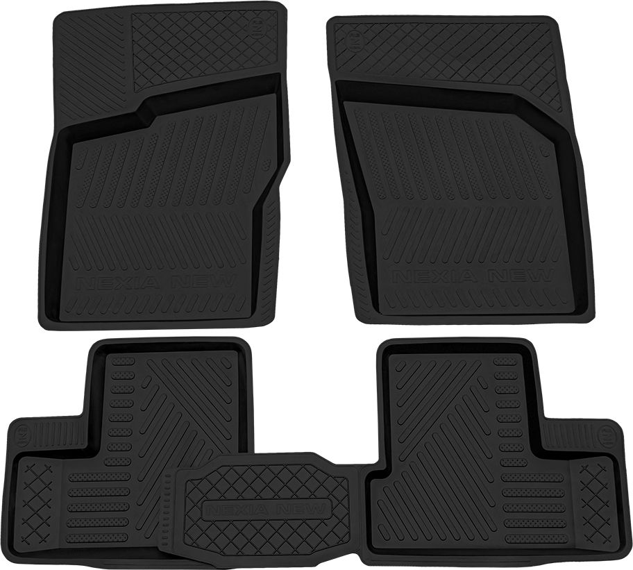 Коврики Rezkon резиновые для салона Daewoo Nexia 2005-2008. Артикул 1014015100