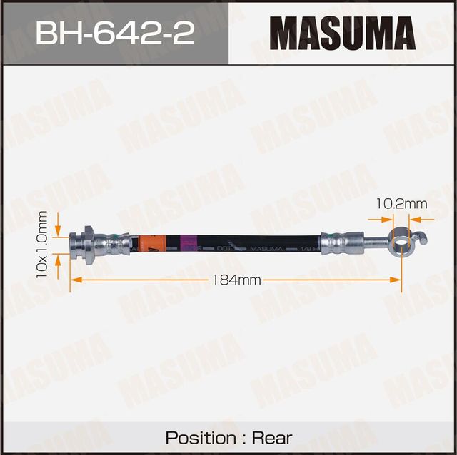 Тормозной шланг Masuma задний левый для Nissan Juke I 2010-2019. Артикул BH-642-2
