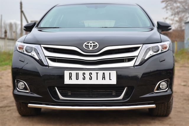 Защита RusStal переднего бампера d42 (секции) для Toyota Venza 2013-2026. Артикул TVZ-001475