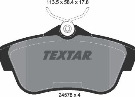 Тормозные колодки Textar Q+ задние для Fiat Scudo II 2011-2016. Артикул 2457803