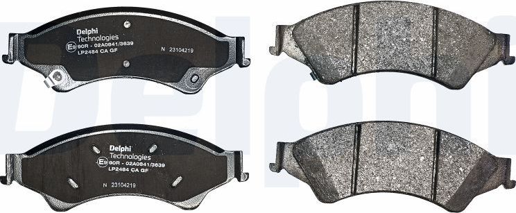 Тормозные колодки Delphi (Low-Metallic). Артикул LP2484