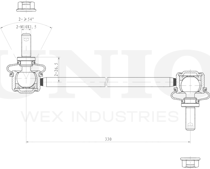 Тяга/стойка стабилизатора (Unio). Артикул SSP-50240