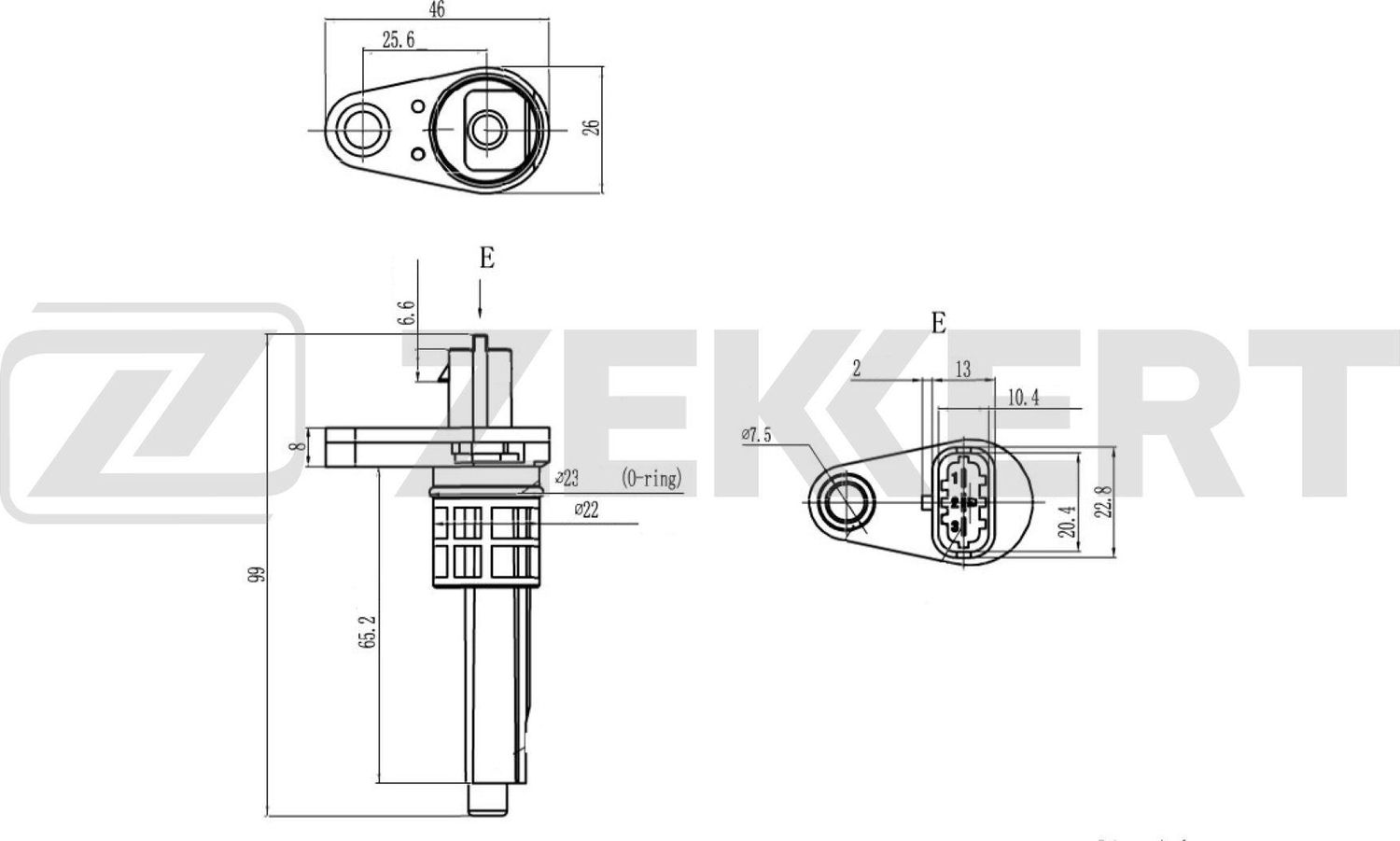Датчик скорости Zekkert. Артикул SE-8512