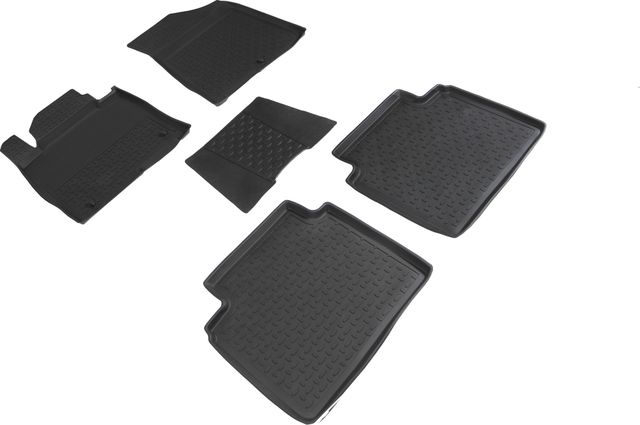 Коврики резиновые Seintex с высоким бортиком для салона Kia Optima IV 2015-2026. Артикул 87405