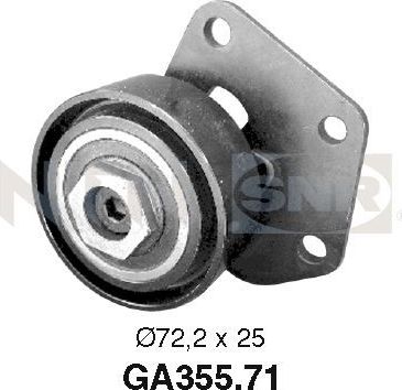 Натяжной ролик (натяжитель) приводного поликлинового ремня NTN / SNR для Renault Laguna I 1994-1995. Артикул GA355.71