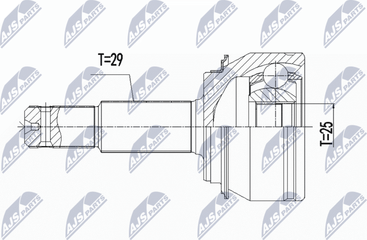 Шрус наружный (граната) NTY. Артикул NPZ-RE-061