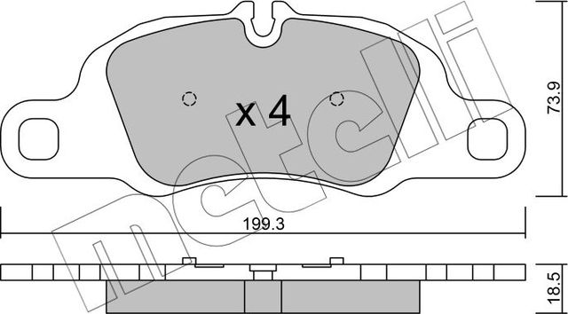 Тормозные колодки Metelli. Артикул 22-1027-0