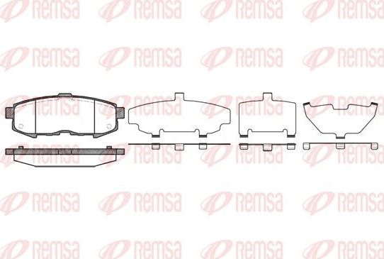 Тормозные колодки Remsa задние для Mazda MPV II (LW) 2002-2006. Артикул 1160.00
