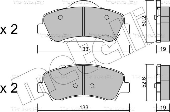 Тормозные колодки Metelli. Артикул 22-0982-0