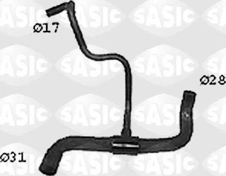 Патрубок радиатора (системы охлаждения) Sasic. Артикул SWH4296