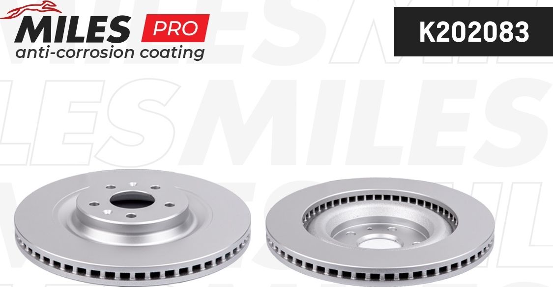 Диск тормозной CHERY TIGGO 4/4FL/5 14- передний вент. D 325мм.с покрытием (Miles). Артикул K202083