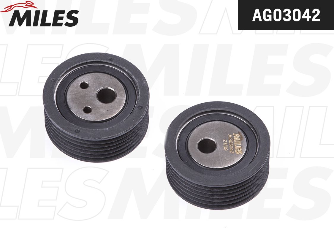 Натяжной ролик (натяжитель) приводного поликлинового ремня Miles. Артикул AG03042