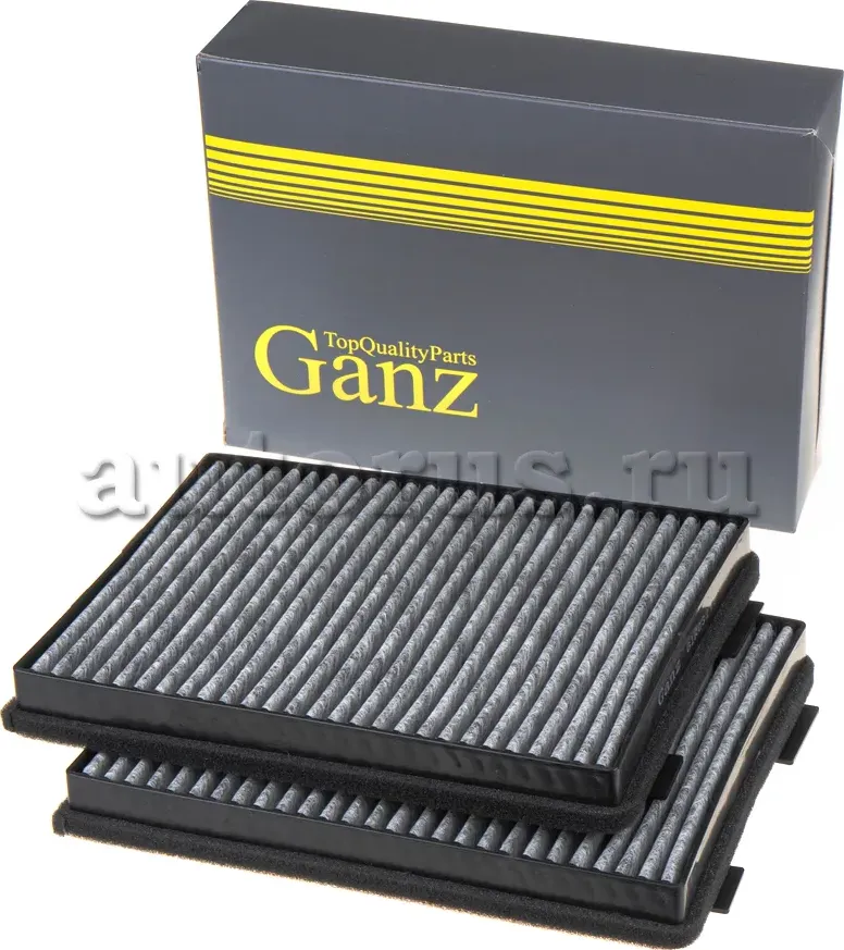 Фильтр салона (угольный), 2шт (Ganz). Артикул GIR03217