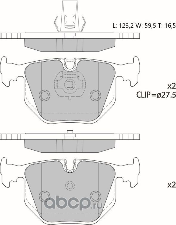 Колодки тормозные дисковые противоскрипная пластина в компл. (Avantech). Артикул AV206