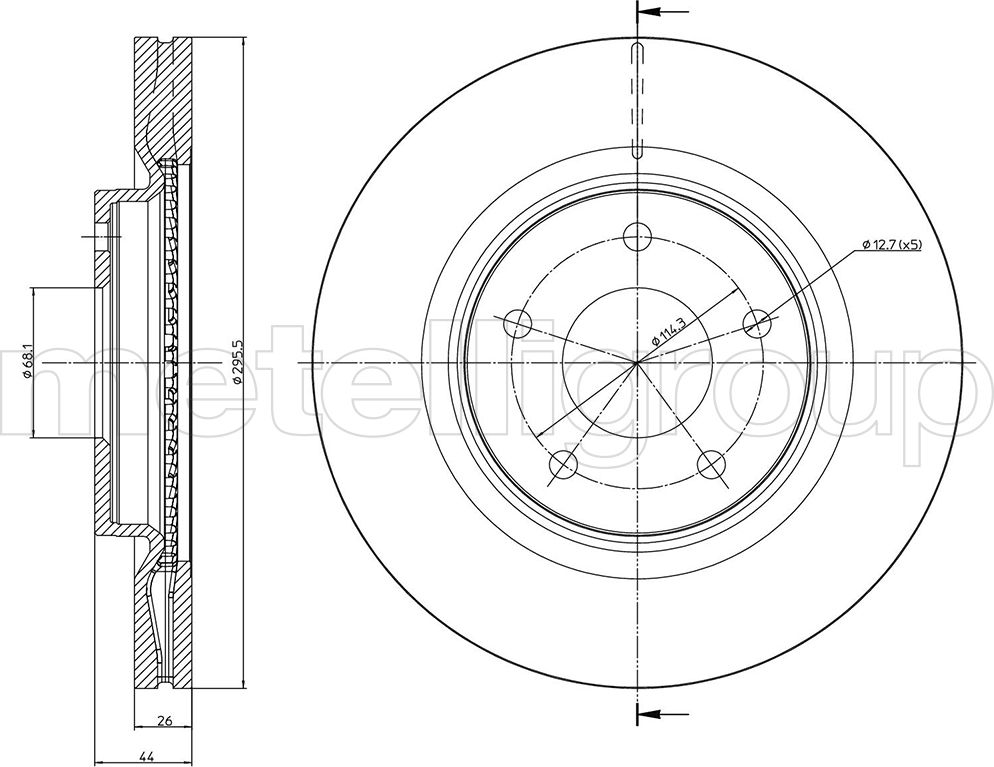 Тормозной диск Metelli. Артикул 23-0902C