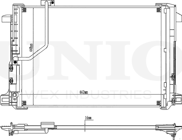 Радиатор кондиционера (Unio). Артикул RAD-30025