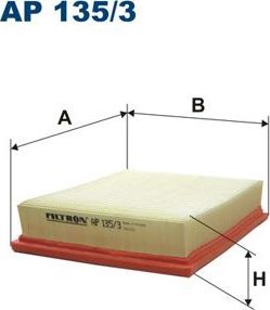 Воздушный фильтр Filtron. Артикул AP 135/3