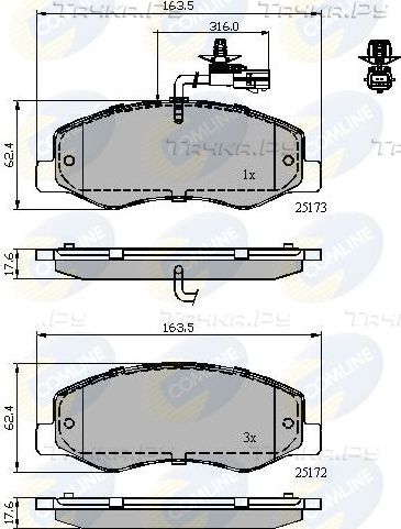 Тормозные колодки Comline Comline задние для Opel Movano III 2010-2026. Артикул CBP12108