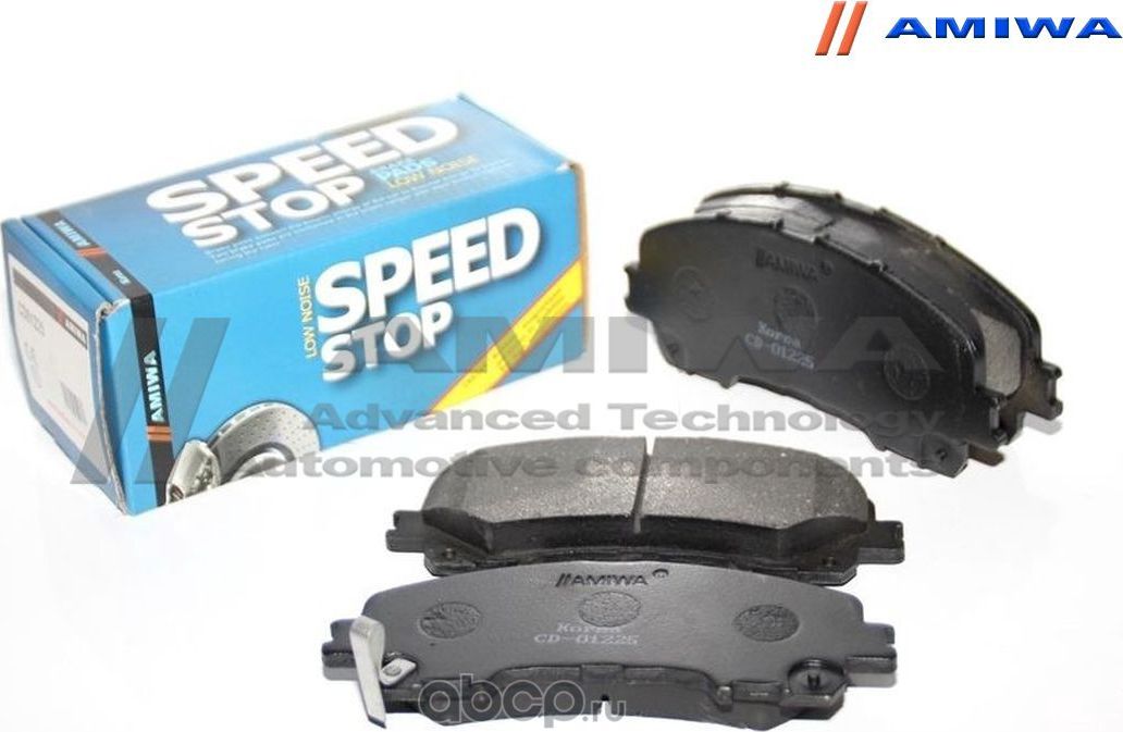 КОЛОДКИ ТОРМОЗНЫЕ ДИСКОВЫЕ ПЕРЕДНИЕ SPEED STOP (Amiwa). Артикул CD01225