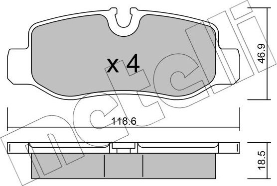 Тормозные колодки Metelli. Артикул 22-1023-0