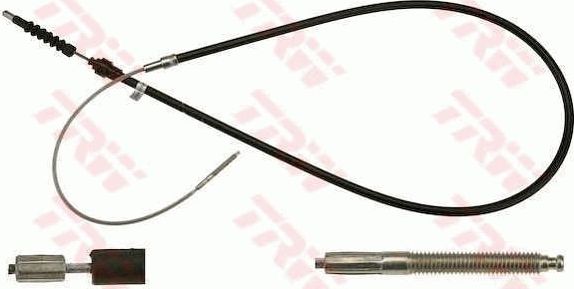 Трос ручника (тросик ручного тормоза) TRW задний правый/левый для Volkswagen Corrado 1994-1995. Артикул GCH2329