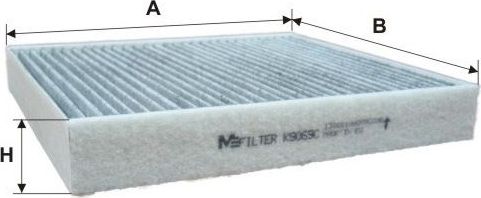 Салонный фильтр MFilter (Активированный уголь). Артикул K 9069C