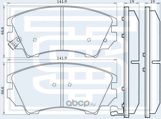 Колодки тормозные передние (Starke). Артикул 175516