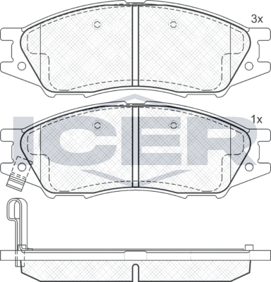 Тормозные колодки Icer. Артикул 181635