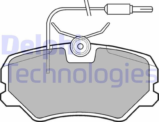 Тормозные колодки Delphi (Low-Metallic) передние для Citroen ZX 1992-1997. Артикул LP564