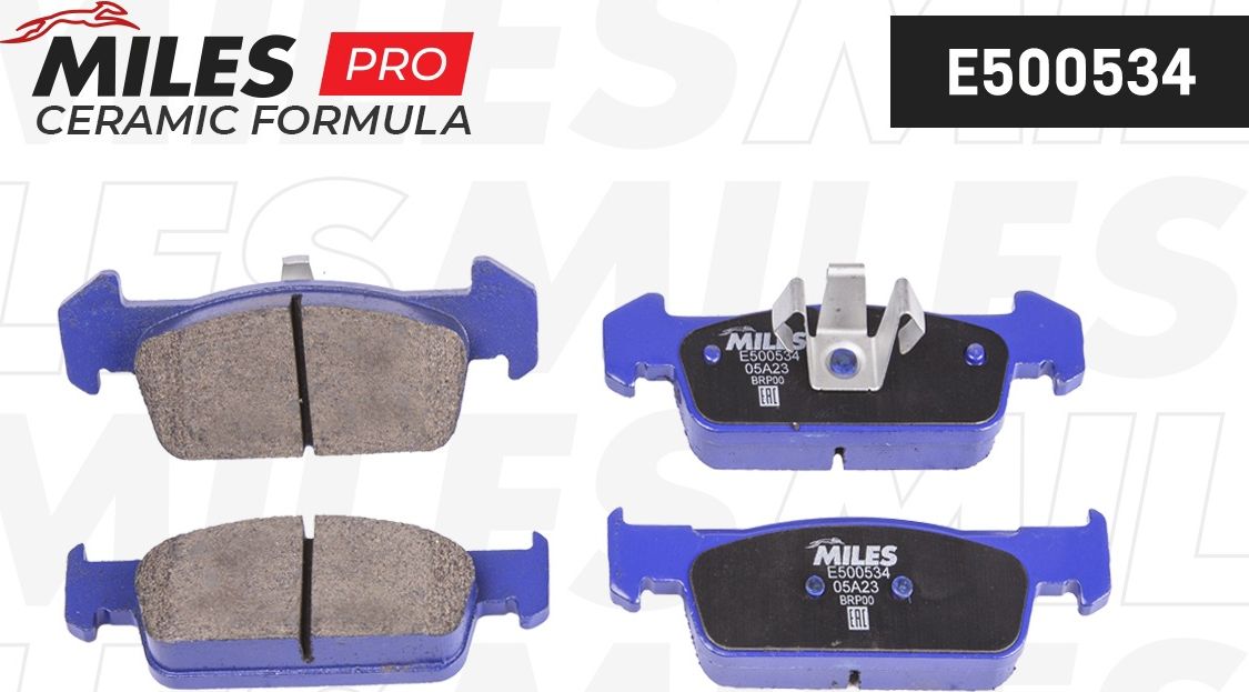 Тормозные колодки Miles (Керамика) передние для Renault Logan II 2013-2026. Артикул E500534