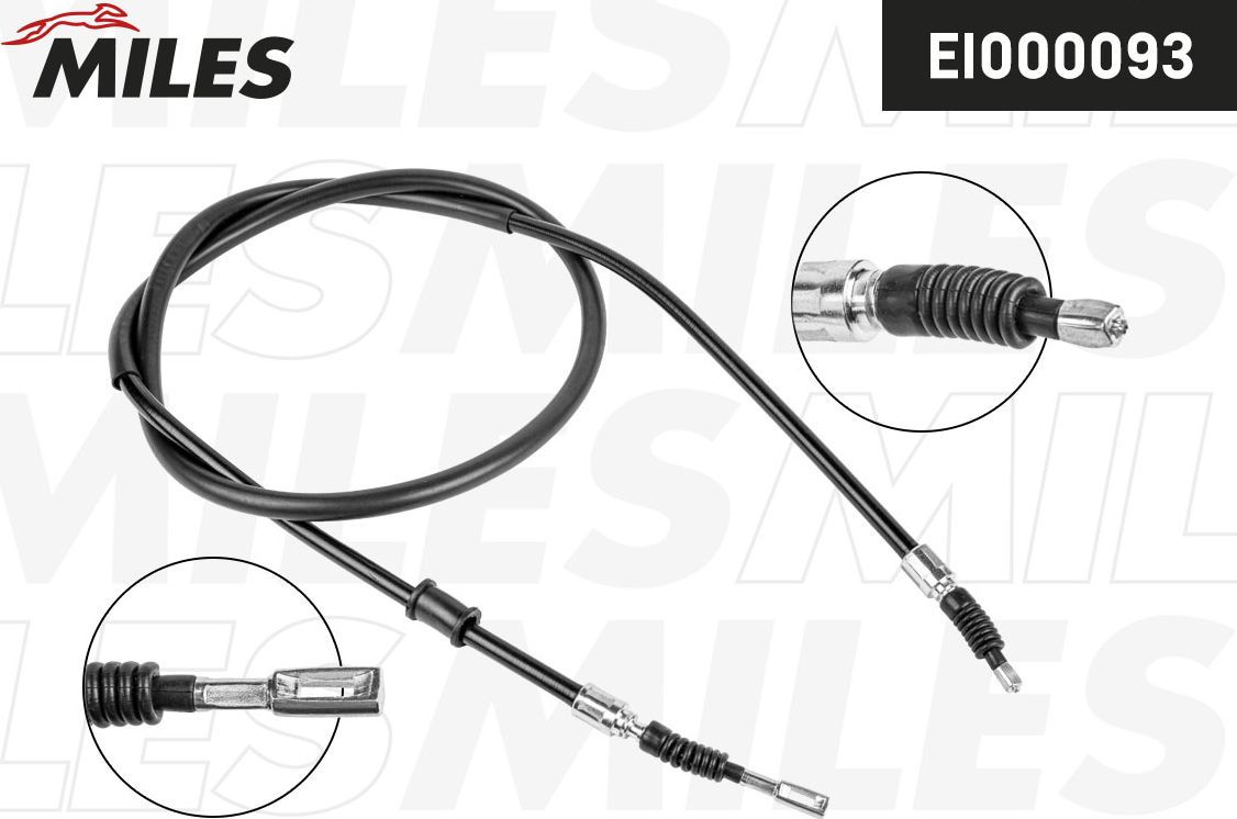 Трос ручника (тросик ручного тормоза) Miles. Артикул EI000093