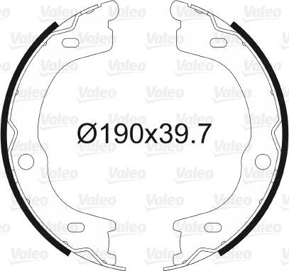 Тормозные колодки (стояночная тормозная система) Valeo. Артикул 564188