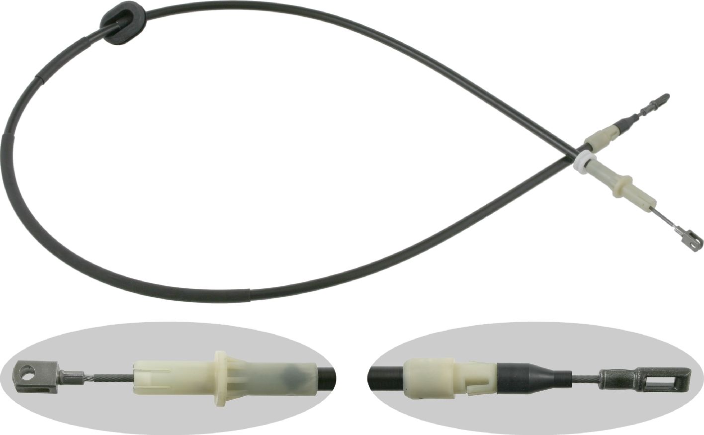 Трос ручника (тросик ручного тормоза) Febi Bilstein. Артикул 26467