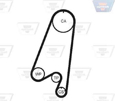 Ремень ГРМ Optibelt Optibelt-ZRK. Артикул ZRK 1203