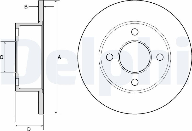 Тормозной диск Delphi. Артикул BG2343