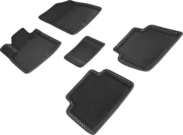 Коврики Seintex 3D EVA ромб для салона Haval Jolion 4WD 2021-2026 ЧЕРНЫЕ. Артикул 97483
