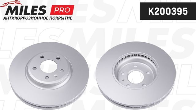 Тормозной диск Miles передний для Audi A4 IV (B8) 2007-2015. Артикул K200395