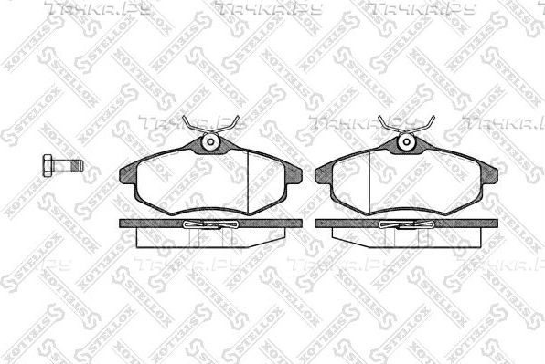 Тормозные колодки Stellox передние для Citroen C3 I 2002-2010. Артикул 892 000-SX