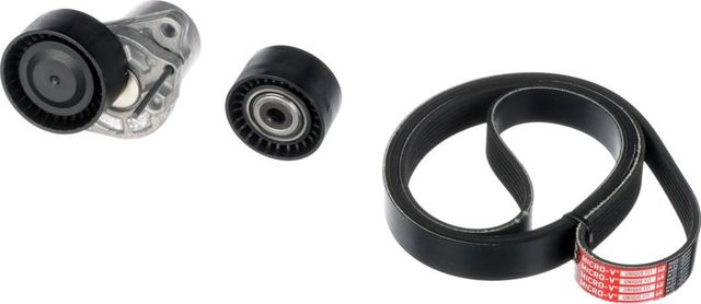 Приводной ремень поликлиновой с роликами (комплект) Gates Micro-V® Kit UNIQUE FIT для Nissan X-Trail T32 2014-2026. Артикул K037PK1685XS