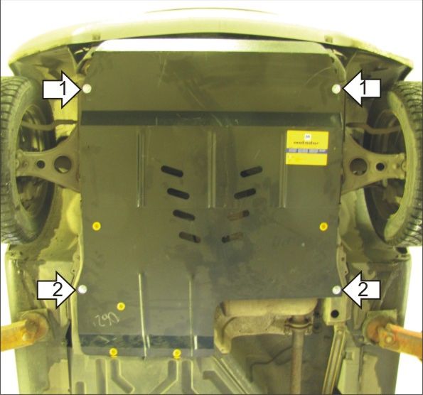 Защита Мотодор для картера и КПП Mercedes-Benz A-Класс W168 хэтчбек 1997-2004. Артикул 01224
