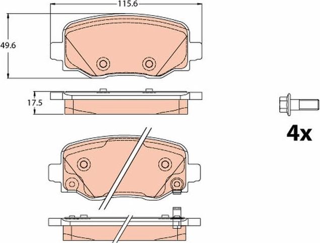 Тормозные колодки TRW. Артикул GDB2116