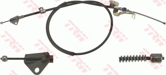 Трос ручника (тросик ручного тормоза) TRW задний левый для Citroen C1 I 2005-2014. Артикул GCH418